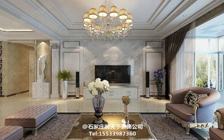 盛邦大都會(huì)三居室139㎡簡歐風(fēng)格裝修效果圖 石家莊房天下裝飾公司